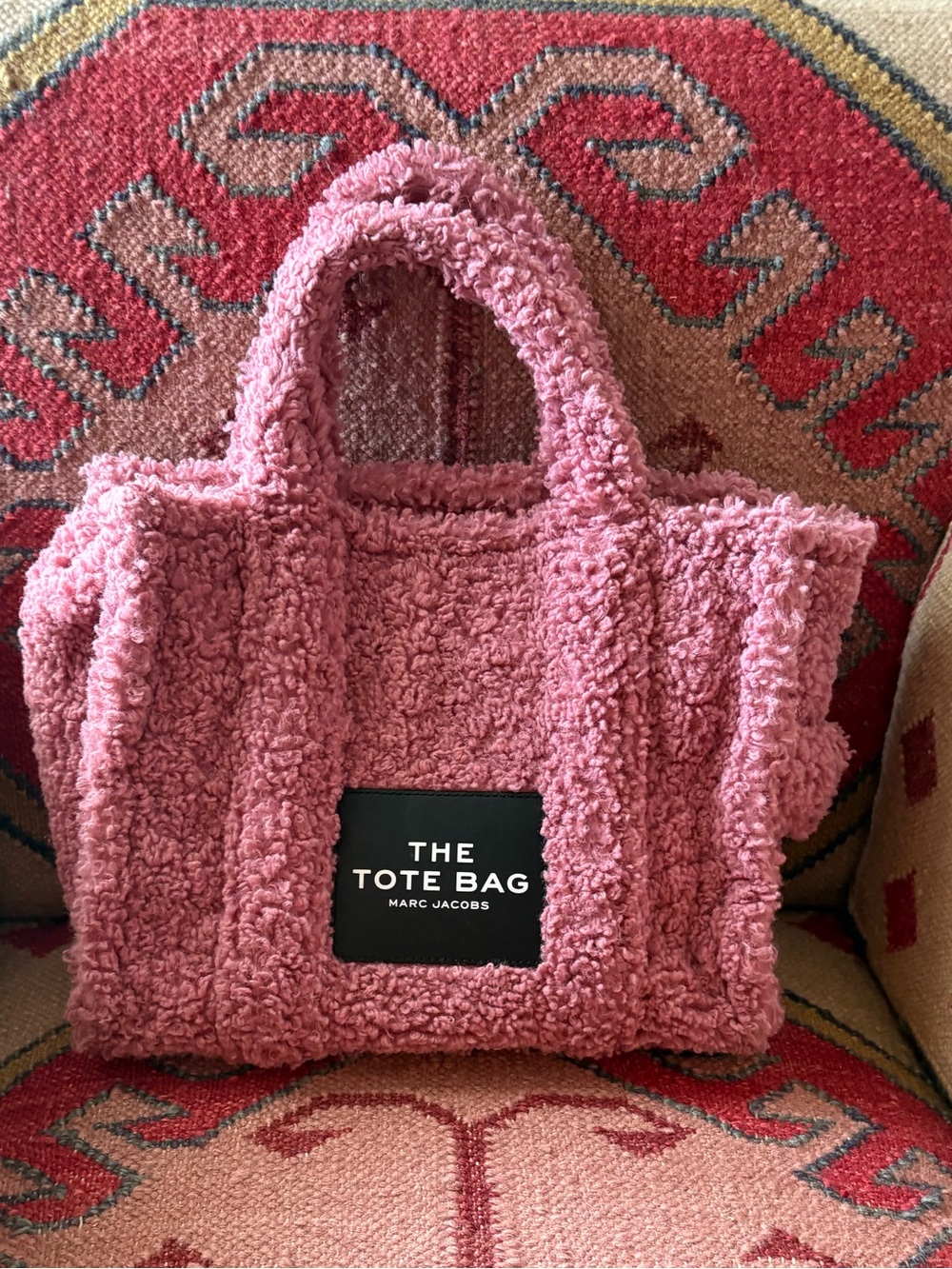 Marc Jacobs Medium Plush Sherpa Tote in Dusty Rose